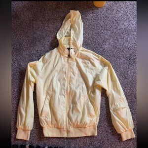Vintage light yellow hooded jacket